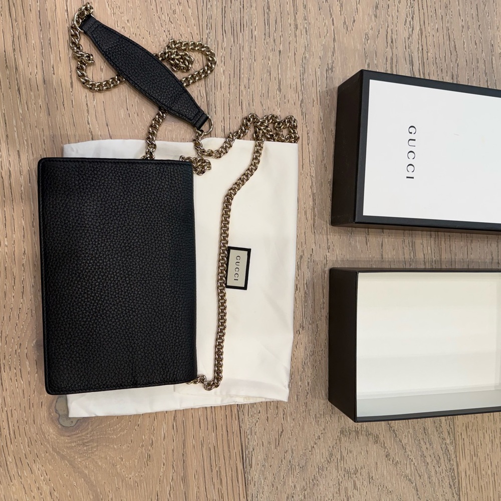 Gucci TIMELESS soho Black Leather Crossbody Bag - Picture 7 of 9